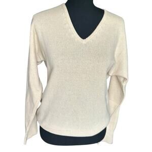 Vintage Forstmann 100% Cashmere Custard Yellow Sweater Women’s (M/L) Luxury Knit